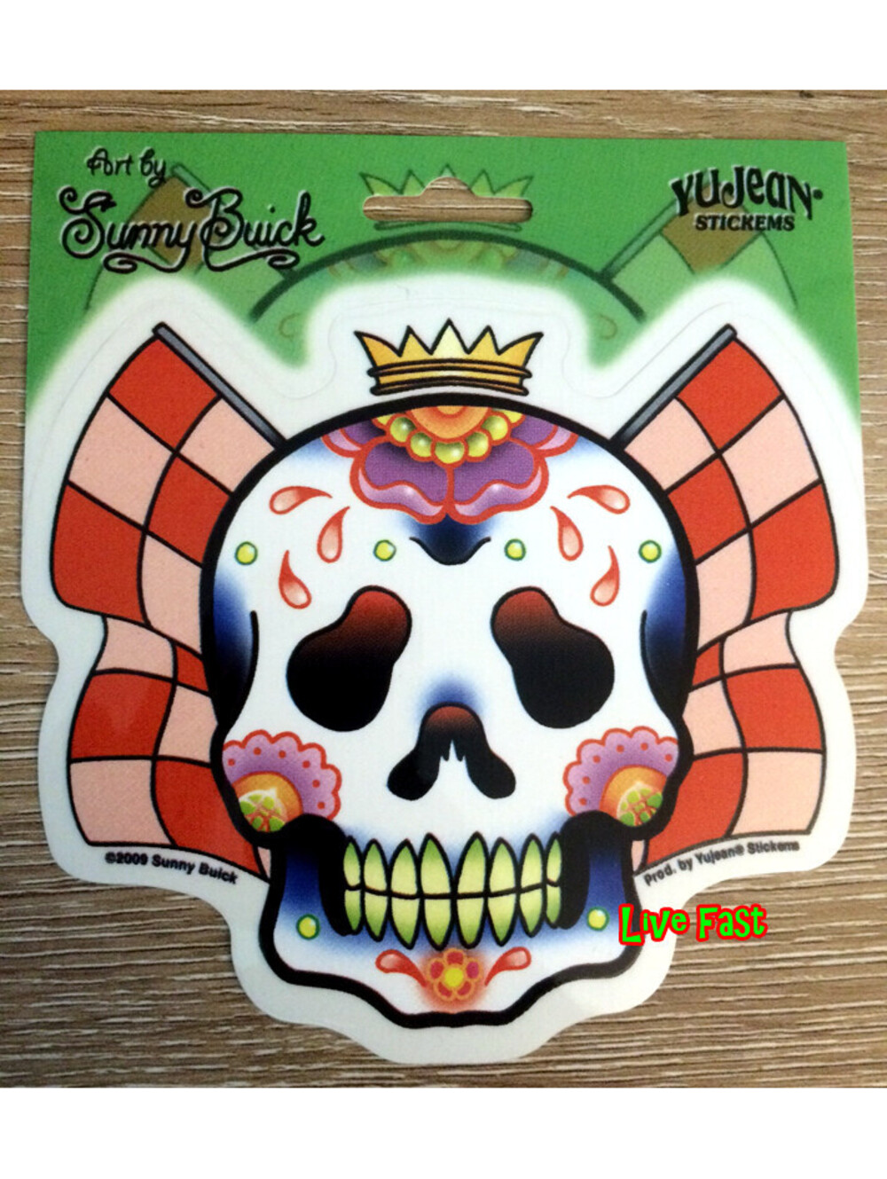 RACING SKULL DECAL STICKER HOT ROD DRAG RACING MUSCLE CAR TATTOO ART SUNNY BUICK